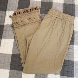 Calypso linen pant with tassels